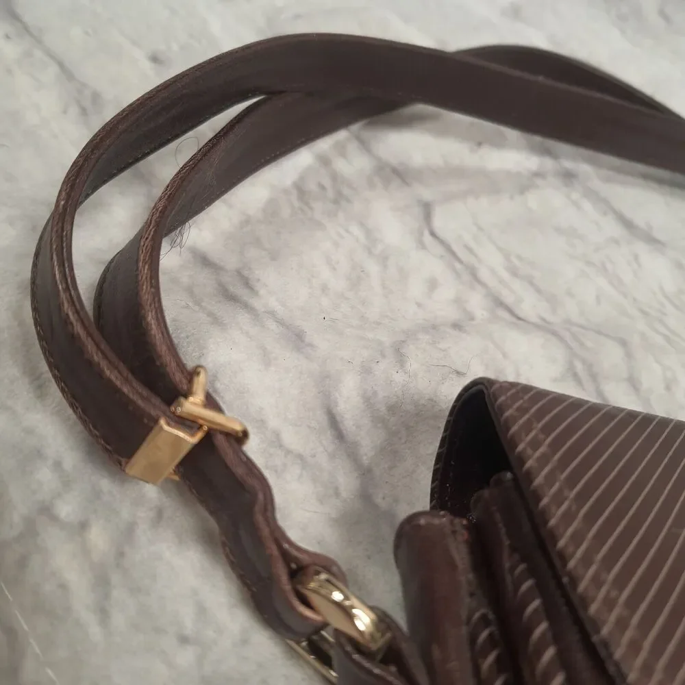 Vintage 1960s Brunettini Purse Leather Shoulder Bag Italian Designer Roma - Picture 4 of 13